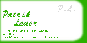 patrik lauer business card